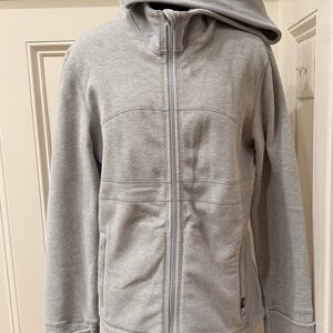 Prana Gray Zip-Up Hoodie Jacket